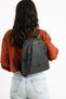 POLO CLUB OF COLORS Women's Black 7 Compartment Written Medium Size Waterproof Backpack M-637-2