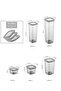 حاوية تخزين مربعة شفافة سعة 1600 مل مع غطاء سيليكون محكم الغلق للبقوليات الجافة والقهوة والمعكرونة - 3
