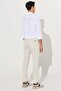 Men's Beige Slim Fit Slim Fit Seersucker Patterned Flexible Trousers with Side Pockets - 5