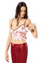Women's Burgundy 3-Piece Satin Pajama Set - 5