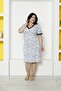 Women's Patterned Lace Detailed Short Sleeve Lycra Viscose Plus Size Nightgown - 3