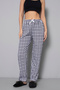 Two Thread Raised Thick Fabric Ribbon Waist Detailed Printed Women's Pajama Bottoms - 6