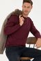 Bordo Slim Fit Basic Kazak EGEBUTİK - 7