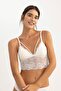 Fall in Love Triangle Bralette with Lace Tape Detail