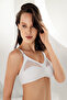 Women's White Lace Cupping Bra M8050
