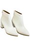 Daily Women's Short Boots Thick Heeled Zipper Pointed Toe Serrated Sole Fur Lined Bootie 21