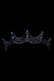 Crystal Jewelled Shiny Bridal Princess Crown for Henna Night Queen Crown Bridal Wedding Crown Navy Blue - 8