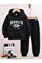 Kids Unisex Black Brooklyn Bottom Top Tracksuit Set