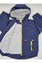 Hooded Children's Trench Coat Seasonal Coats, For Boys And Girls (130 CM-6 YEARS / BLUE) - 6