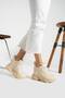 Women's Stiva cream High Hidden Wedge Heels Sports Shoes - 3