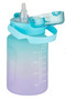 1000 Ml With/without Strawberry Dual Color Softtouch Motivational Flask with Sticker Gift - 2