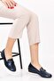 Women's Genuine Leather Anatomical Sole Elastic Ballerina Ballet Ell.7085