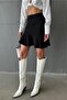 Woman's Black Full Lycra Flywheel Skirt (42 Cm) - 6