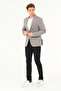 Gray Slimfit Classic Lined Regular Blazer Jacket - 6