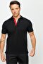 Men's Polo Collar Buttoned Pocket T-shirt Black - 8