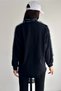 Women's Navy Blue Zipper Pocket Denim Denim Detailed Sweatshirt - 4