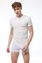 Ecru Short Sleeve Round Neck Men's Thermal Top Underwear 606
