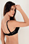 Women's Black Complete Lace Gathering Bra m New Season - 2