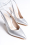 Silver Women's Heeled Shoes 4045 - 6