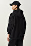 Women's Black Hooded Shawl Knitted Tracksuit Set DD01279 - 7