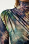 Women's Light Green Draped High Collar Sandy Blouse FF00138 - 5