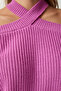 Women's Lilac Open Shoulders Knitwear Sweater mx00118 - 4