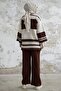 Riana Wide Leg Knitwear Suit - Bitter Brown - 5