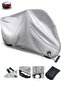 Arora AR 100-19 Elegant Compatible Gray Motorcycle Tarpaulin REAR BAG COMPATIBLE (Lock)