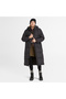 Women's Black Long Puffer Coat - 3