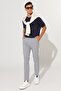Men's Navy Blue Slim Fit Slim Fit Cotton Seersucker Patterned Trousers - 2