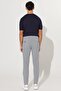 Men's Navy Blue Slim Fit Slim Fit Cotton Seersucker Patterned Trousers - 5