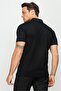 Men's Polo Collar Buttoned Pocket T-shirt Black - 6