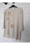 1st quality knitwear, shiny, three-quarter sleeve, relaxed fit, cotton sweater - 4