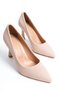 SKIN COLOR Striped Women's Heeled Shoes