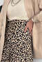 Leopard Pattern Nubuck Flared Skirt - 3