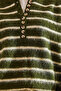 Women's Khaki Striped 11-Button Knitwear Sweater 20235067 - 6