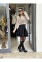 Black Scuba Flounce Skirt - 3