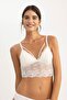Fall in Love Triangle Bralette with Lace Tape Detail - 3