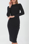 Women's Report Camisole Half Turtleneck Dress Dark BLACK - 6