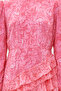 Pink Floral Ruffled Skirt Lined Woven Chiffon Dress TCTSS23EB00160 - 4