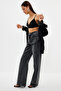 Black Crop Shiny Rhinestone Woven Bustier Tprss24Bs00002 - 10