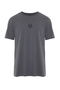 Anthracite Regular/Normal Fit Wolf Embroidery 100% Cotton T-Shirt Tmnss24Ts00056 - 6