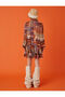 Ethnic Patterned Gype Detailed Mini Dress - 5