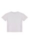 Girl's 100% Organic Cotton White Oversize Bagel Collar T-shirt - 3