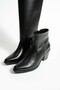 Serene Double Detailed Black Women's Boots and Boots - 5
