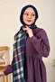 Hijabchi Plaid Patterned Medina Silk Shawl - 3