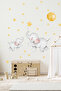 Mother Baby Soft Color Cute Elephants Kids Room Wall Sticker Set - 2