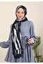 Imported Patterned Medina Silk Shawl Zebra Series - New Collections |   Black - White