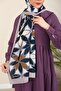 Lotus Patterned Shawl Medina Silk - Black New Collections - 4