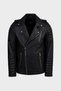 Real Men's Biker Black Leather Coat-Jacket